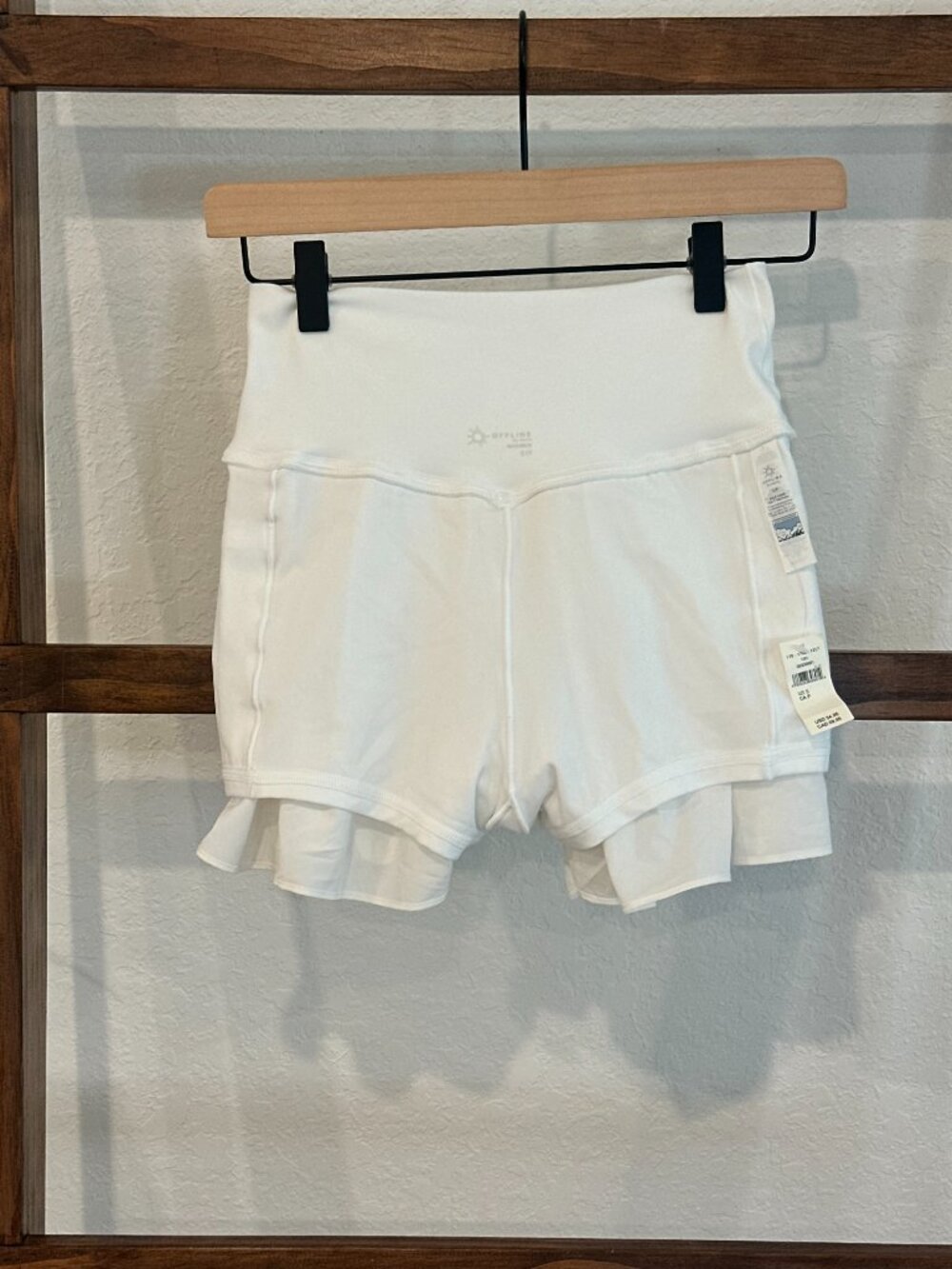 OFFLINE Aerie Real Me Crossover Flowy Shorts White Small NWT - Picture 12 of 12